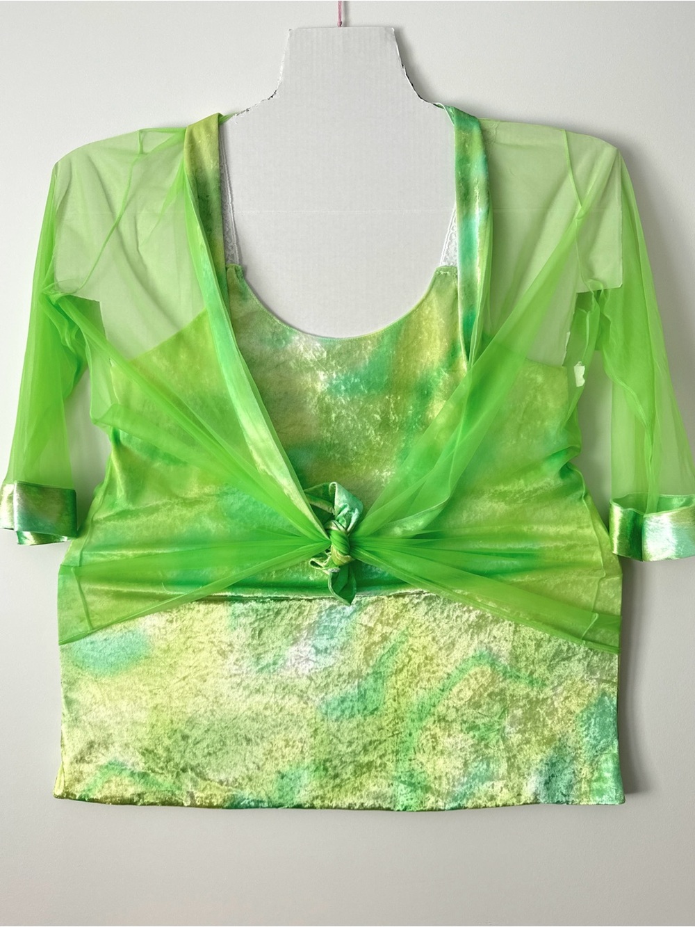 90s y2k whimsygoth crushed velvet cami and wrap top